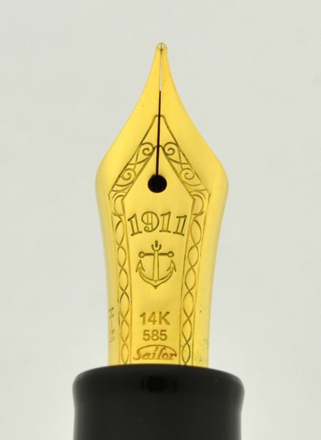 Sailor 1911 Fountain Pen - Standard Size, Blue, H-M 14k Nib (Mint